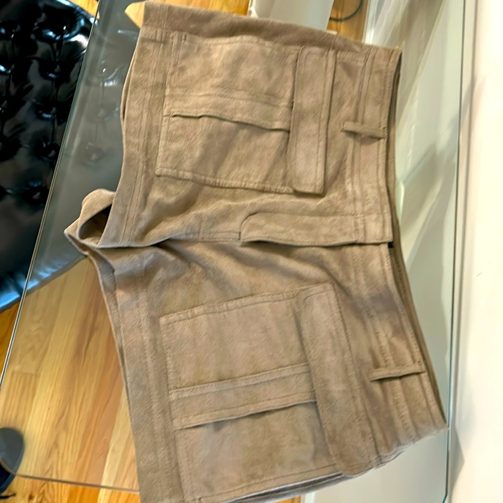 BCBG suede Taupe Shorts